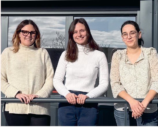 Des femmes à des postes clés (de gauche à droite) : Chloé Pruvost, responsable des opérations ; Pauline Clerbout responsable commerciale et marketing et Florence Viprey responsable R&D/produits